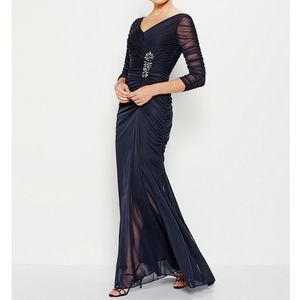 Adrianna Papell formal navy blue dress